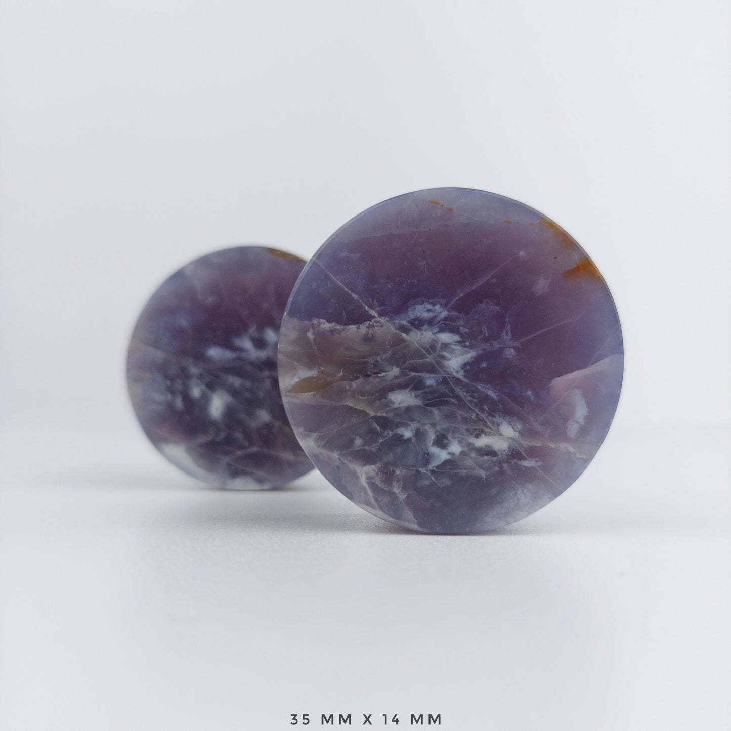 1 3/8” / 35mm Purple Chalcedony