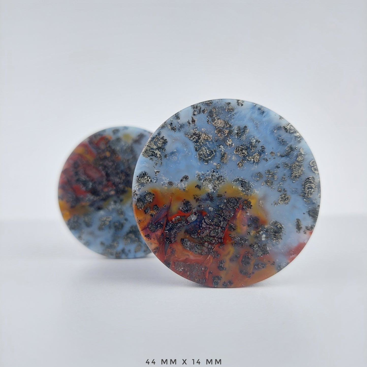 1 3/4” / 44mm Marcasite in Agate