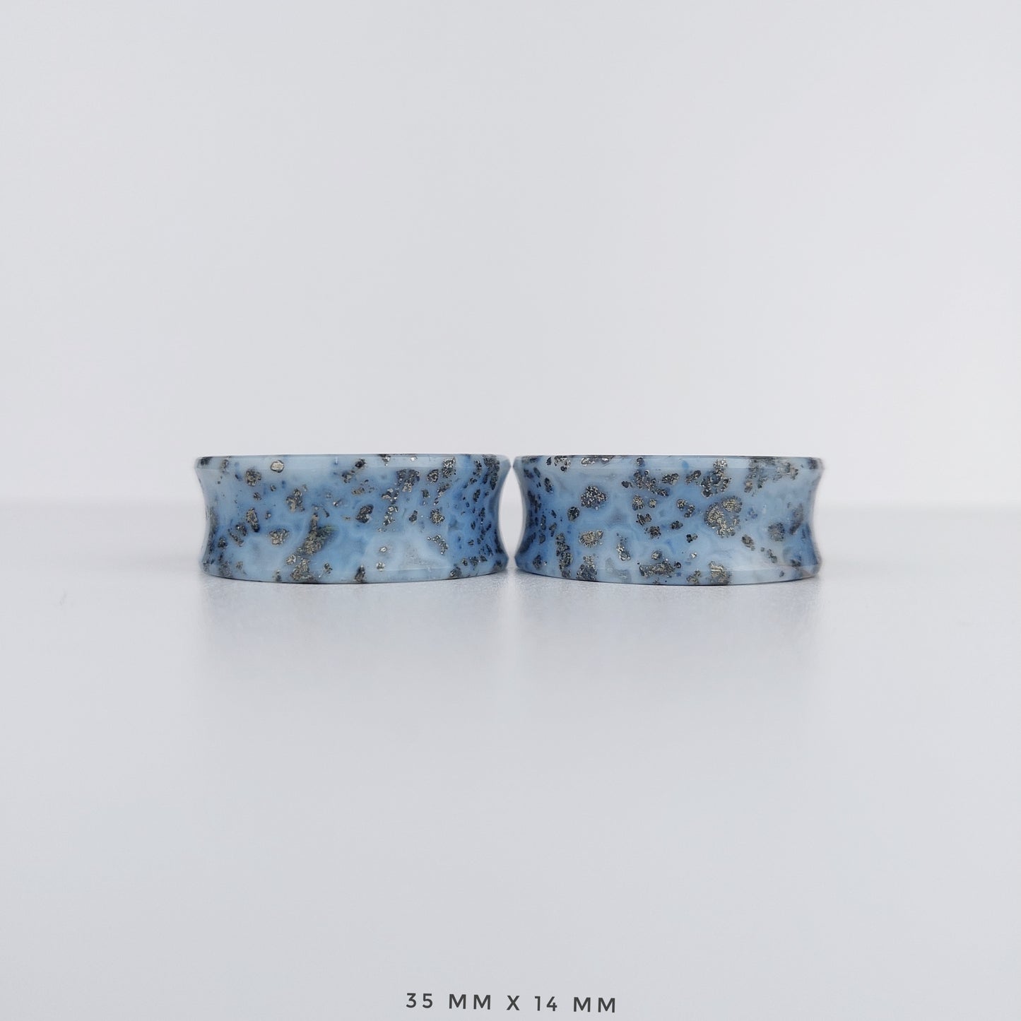 1 3/8” / 35mm Marcasite in Agate