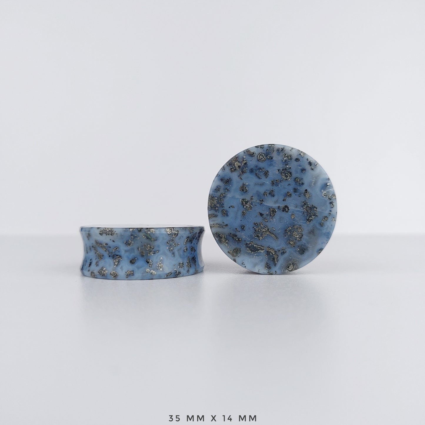 1 3/8” / 35mm Marcasite in Agate