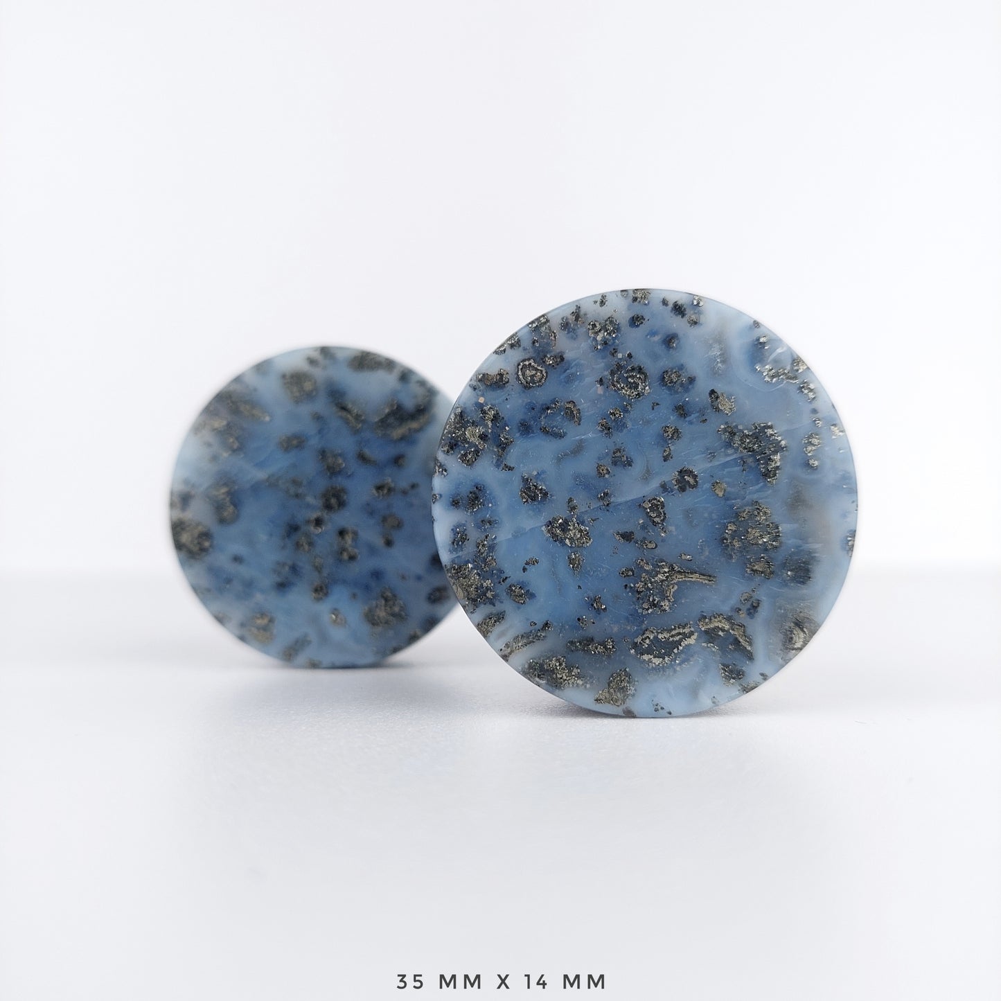 1 3/8” / 35mm Marcasite in Agate