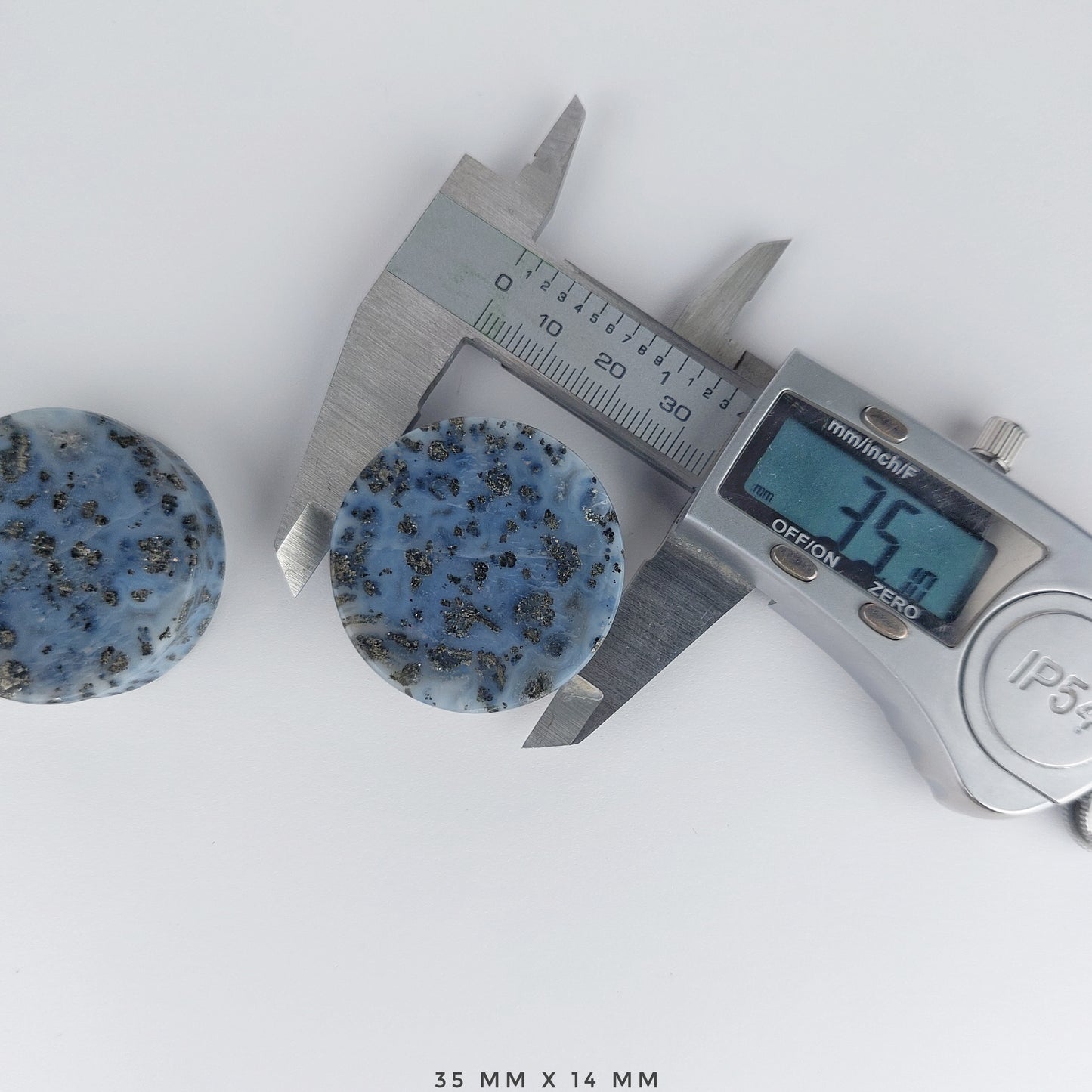 1 3/8” / 35mm Marcasite in Agate