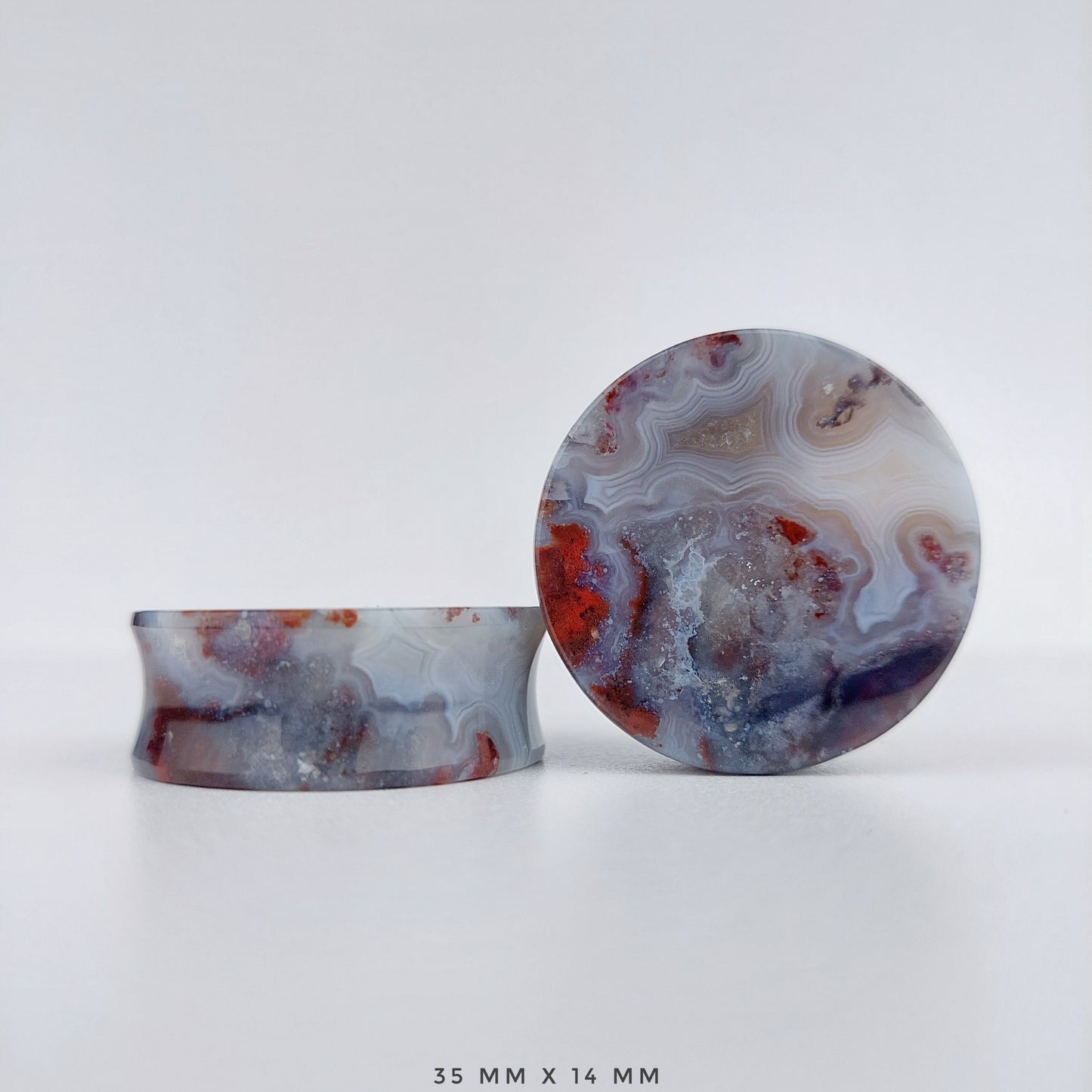 1 3/8” / 35mm Indonesian Plume Agate