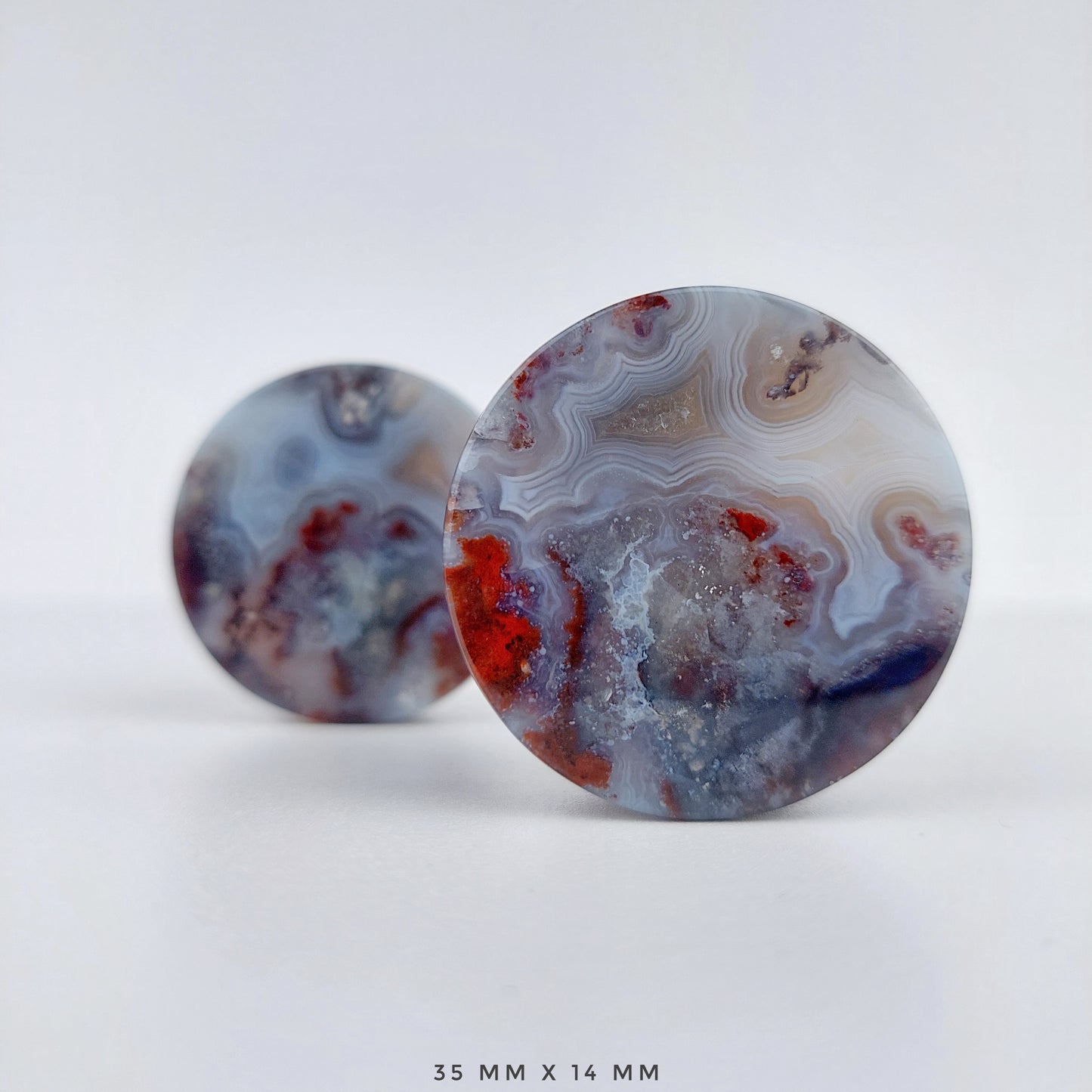 1 3/8” / 35mm Indonesian Plume Agate