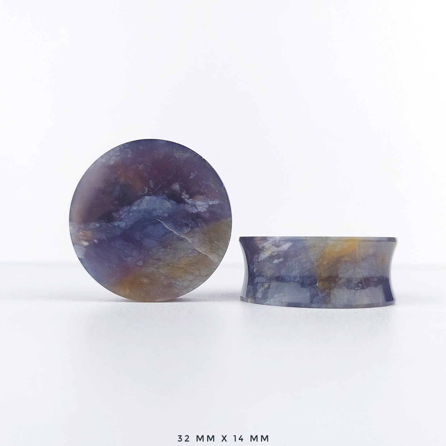 1 1/4” / 32mm Purple Chalcedony