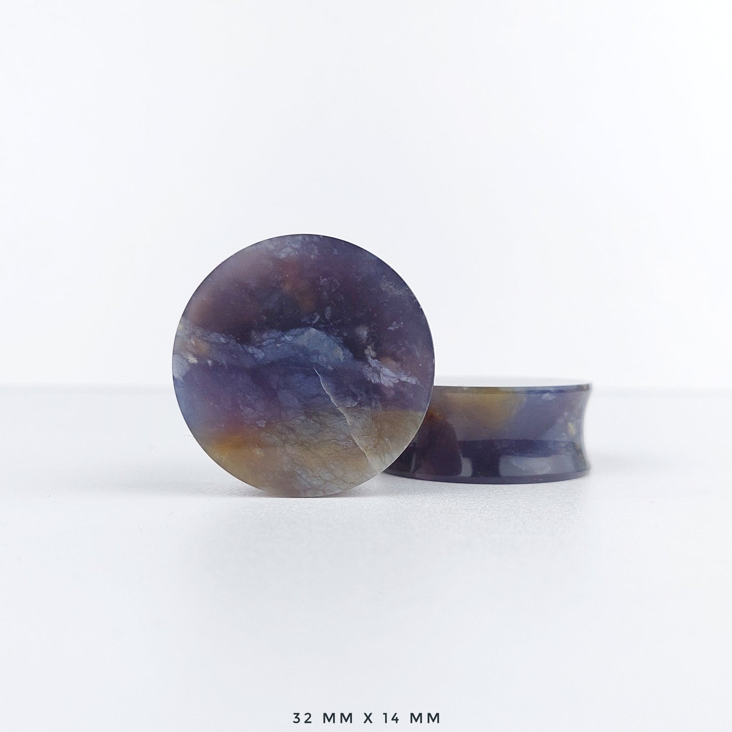 1 1/4” / 32mm Purple Chalcedony