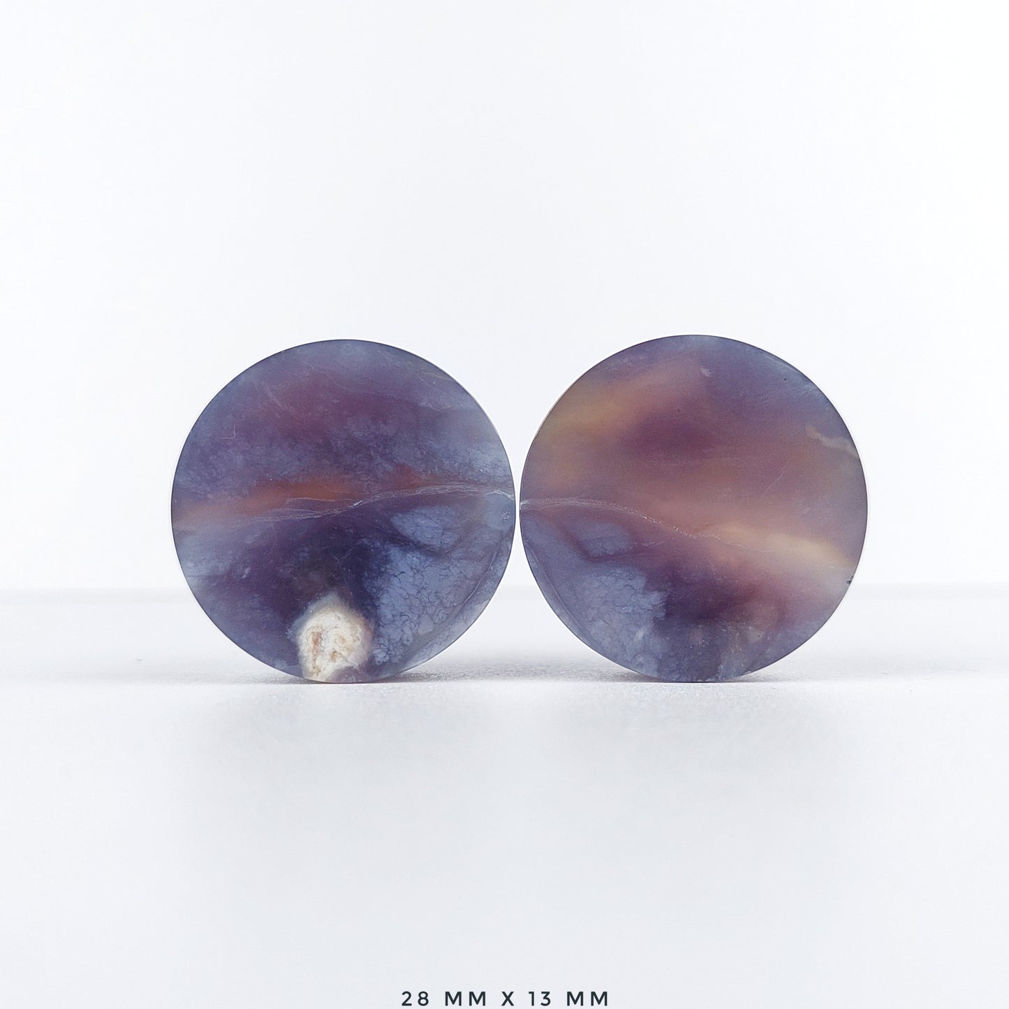 1 1/8” / 28mm Purple Chalcedony