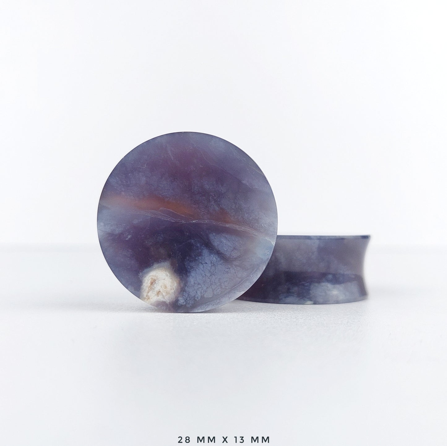 1 1/8” / 28mm Purple Chalcedony