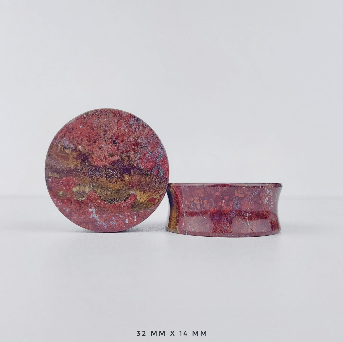 1 1/4” / 32mm Red Moss Agate