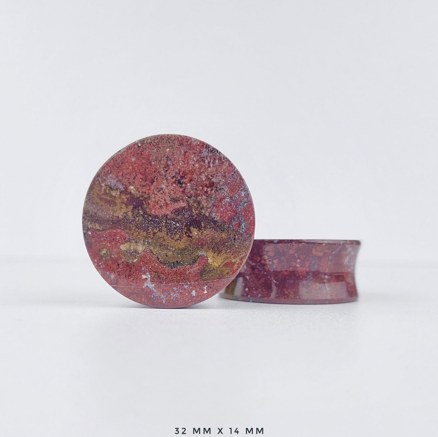 1 1/4” / 32mm Red Moss Agate