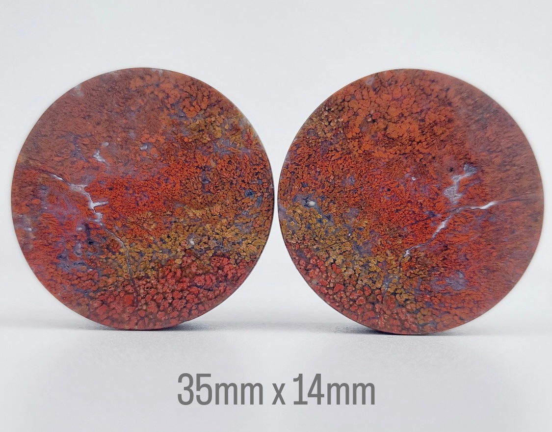 1 3/8” / 35mm Red Moss Agate