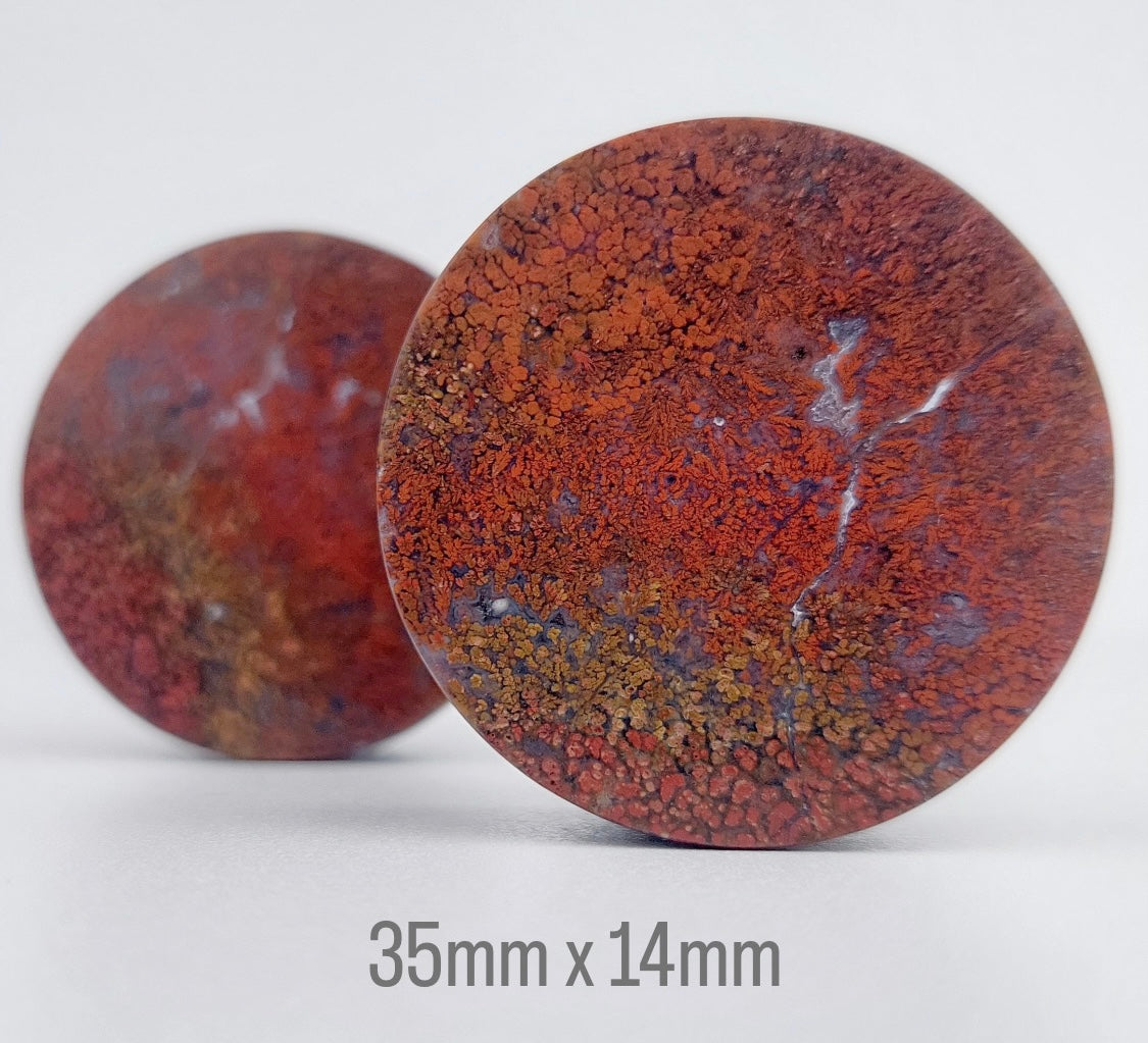 1 3/8” / 35mm Red Moss Agate