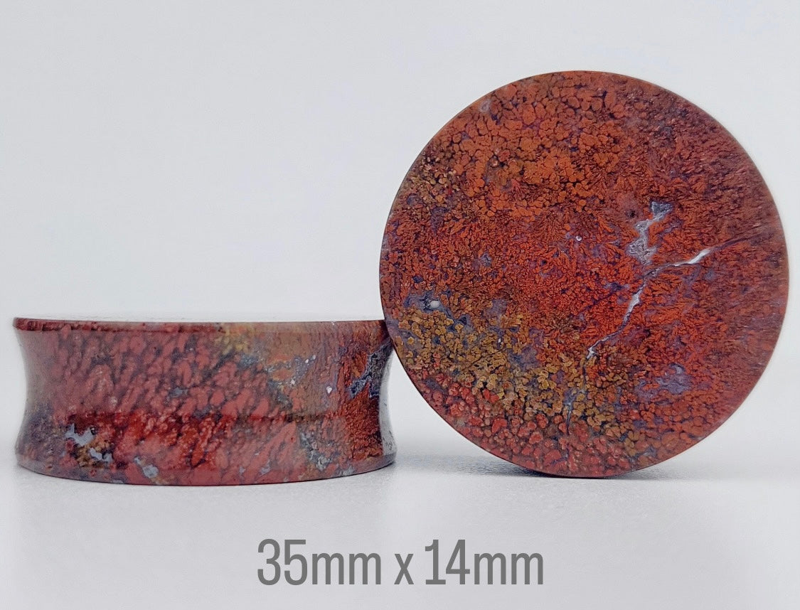 1 3/8” / 35mm Red Moss Agate