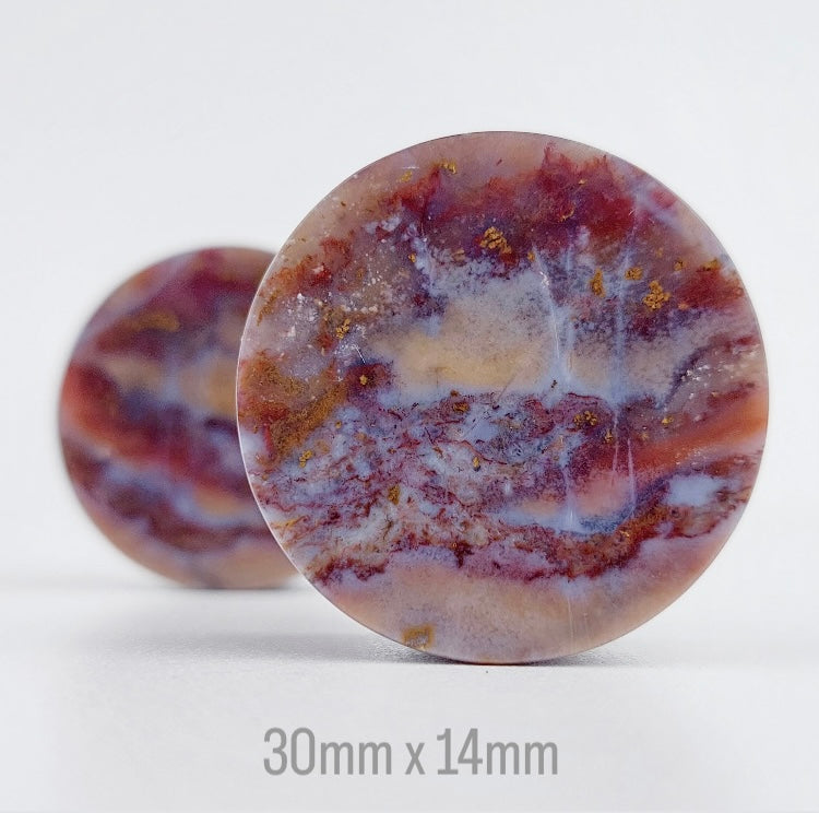 1 3/16” / 30mm Red Moss Agate