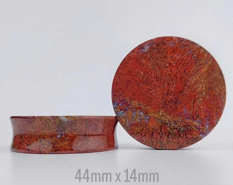 1 3/4” / 44mm Red Moss Agate