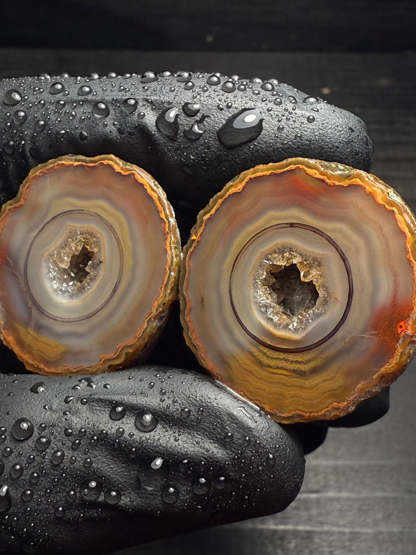 13mm Gray Warring State Agate Geode