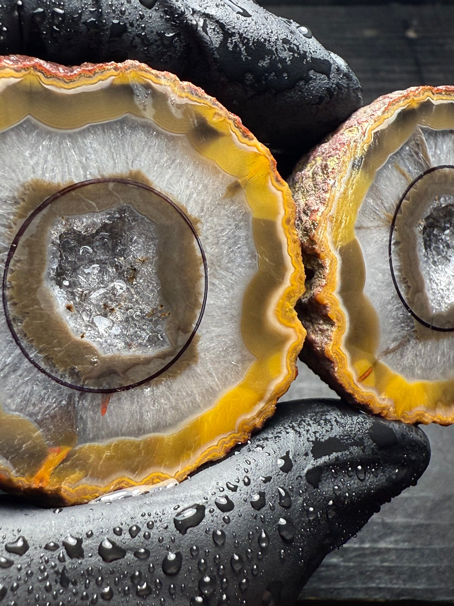 19mm Grey/Brown Turkish Agate Geode