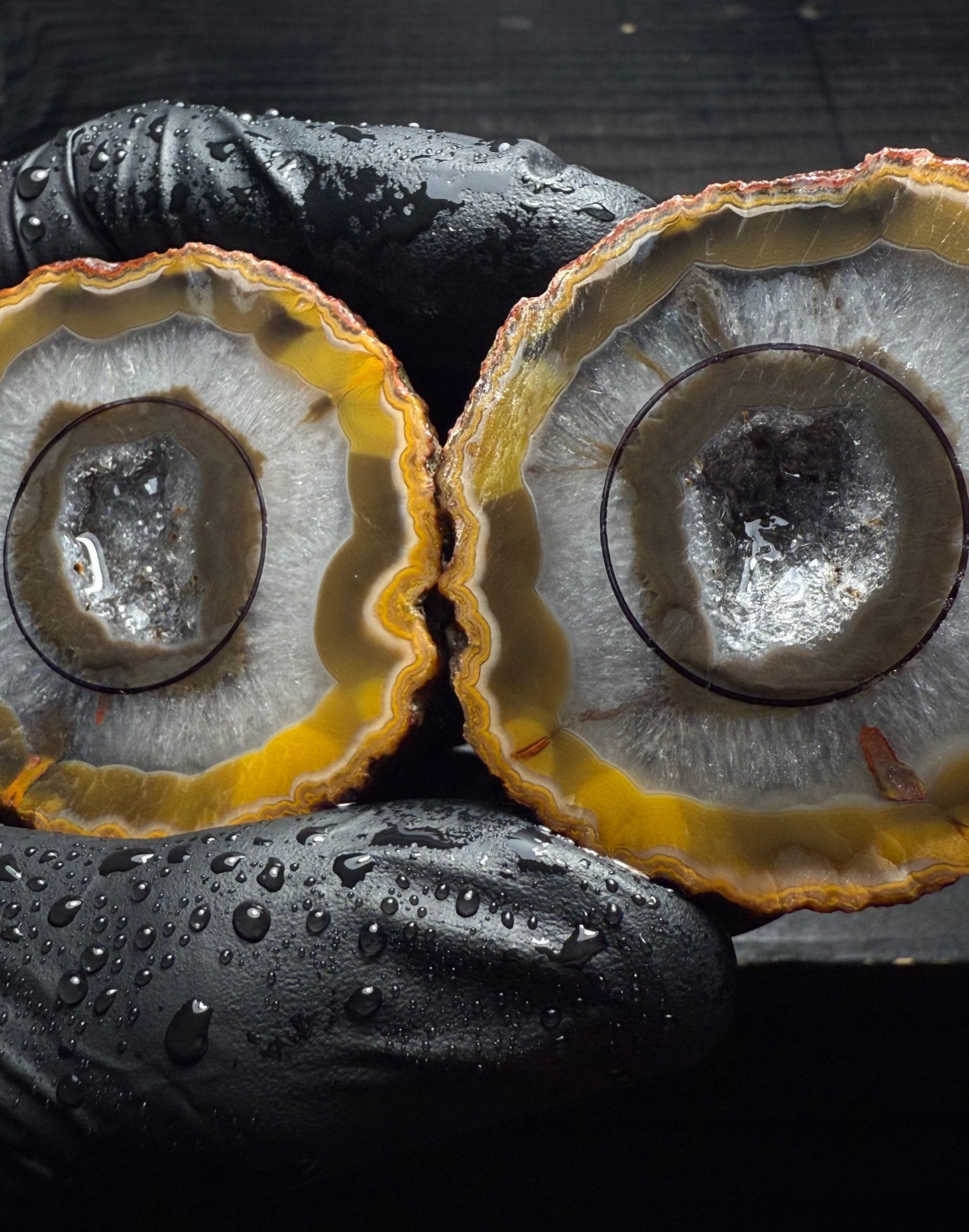 19mm Grey/Brown Turkish Agate Geode