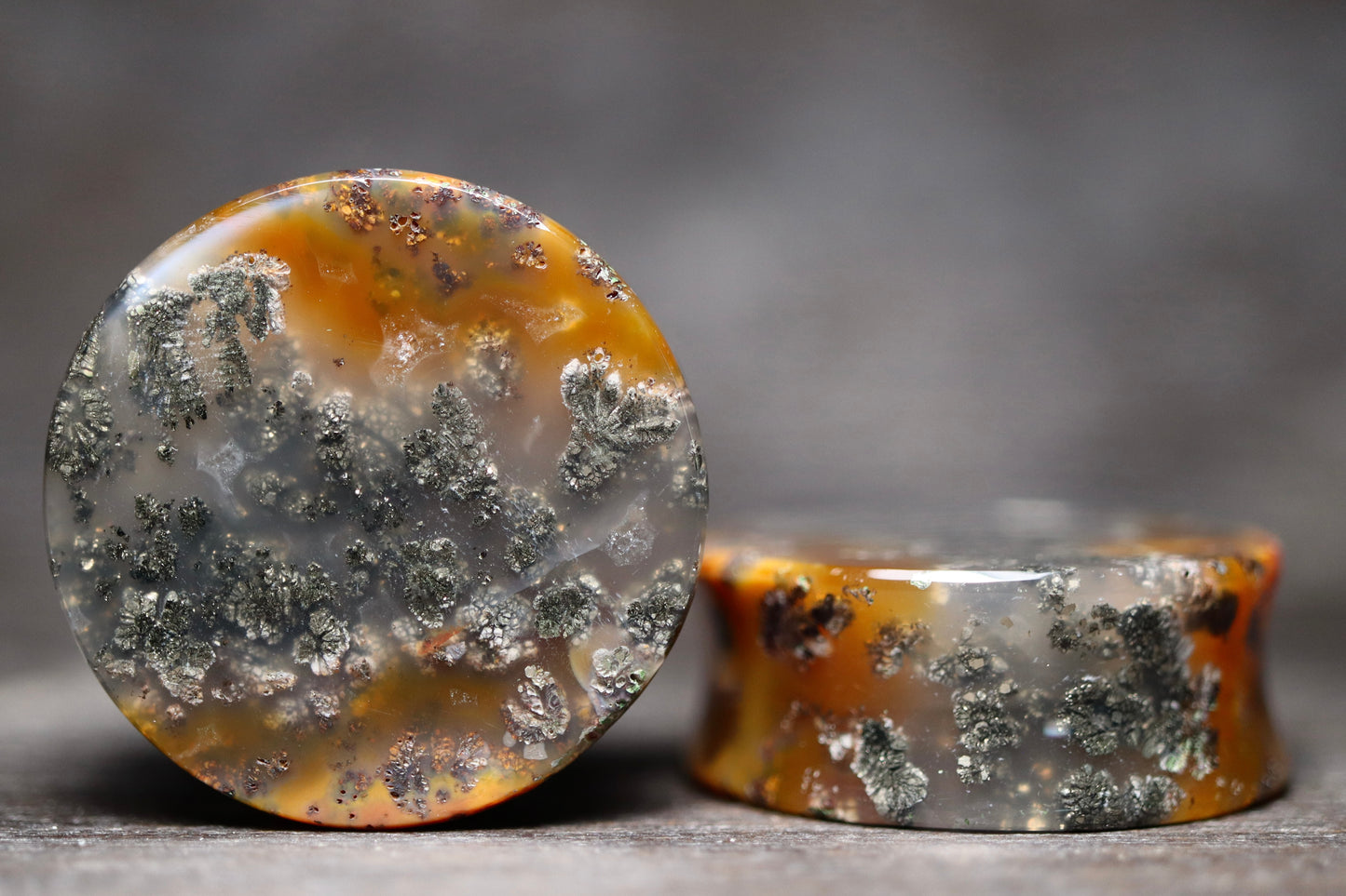 1 3/16” / 30mm Marcasite in Agate