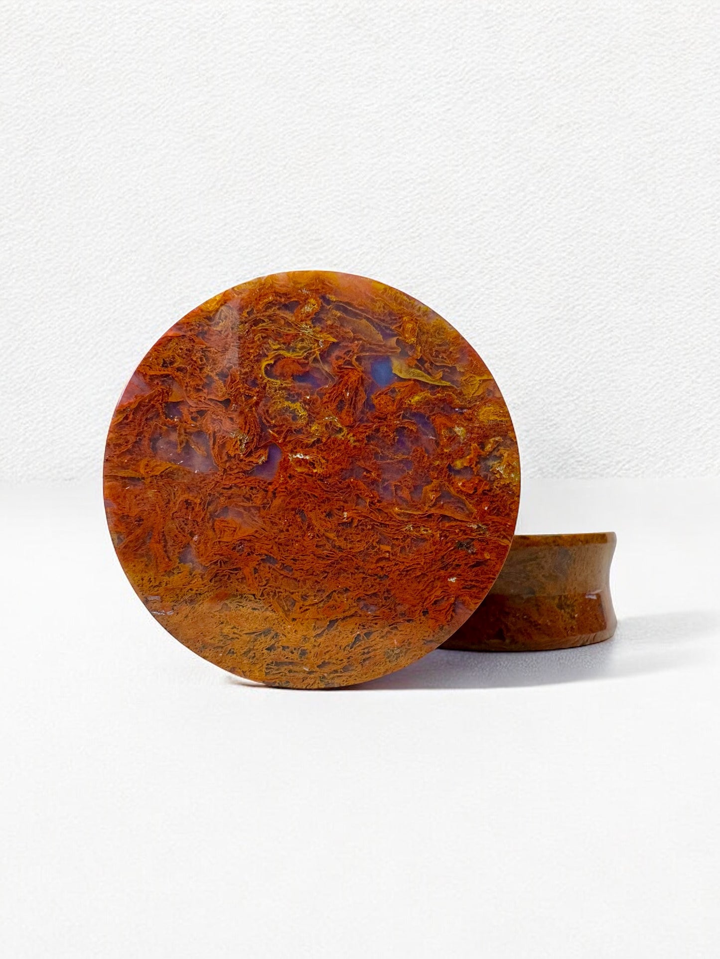1 1/2” / 38mm Red Moss Agate