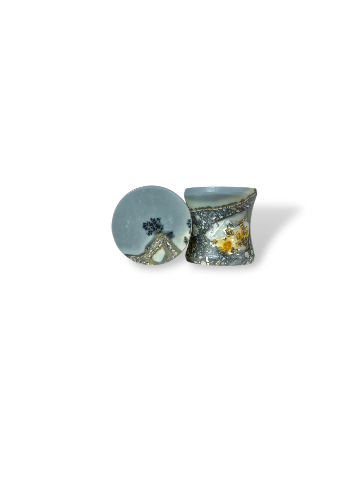 Large 00g / 10mm Dendritic Maligano Jasper