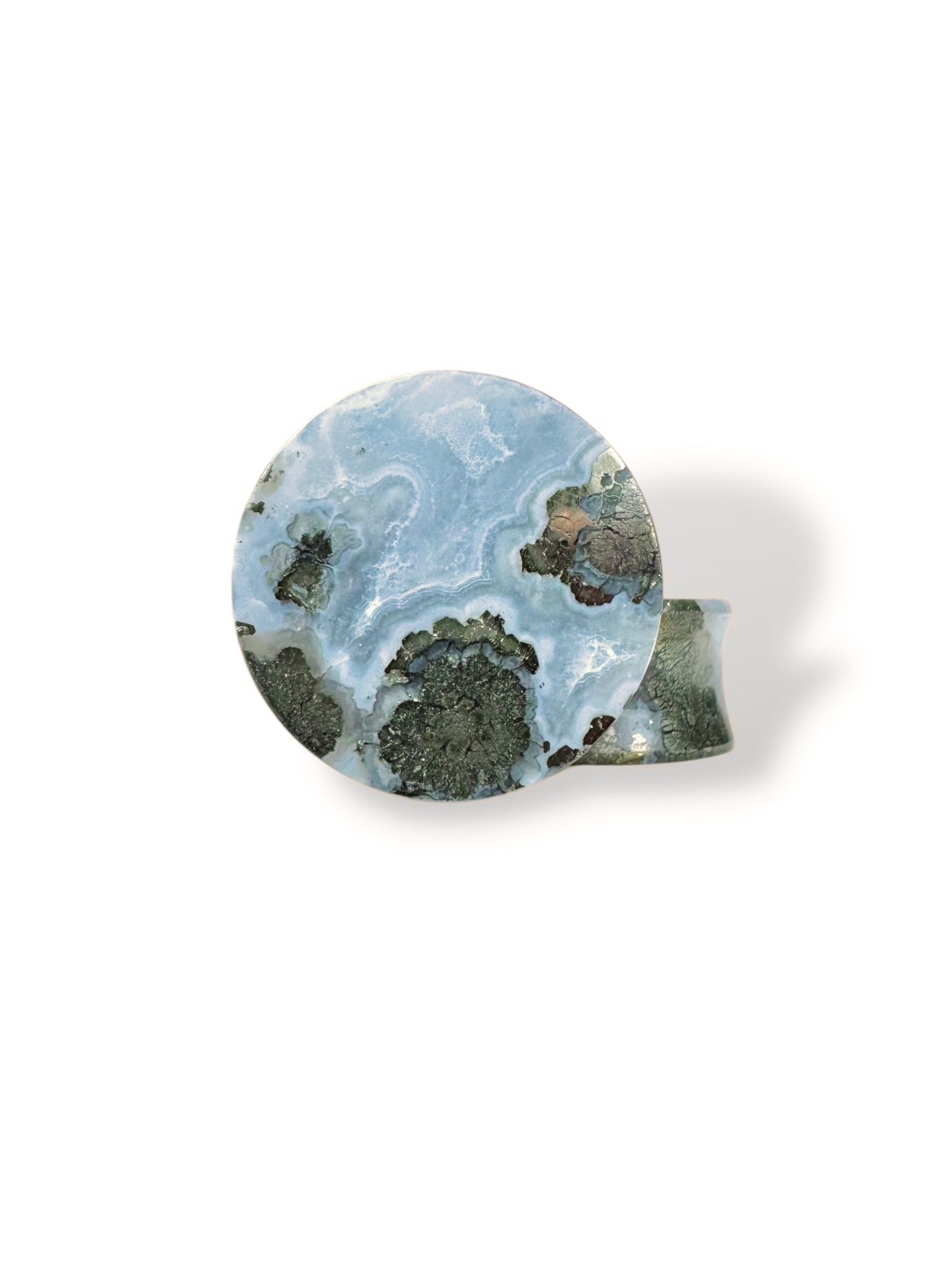Large 1” / 26mm Marcasite in Agate