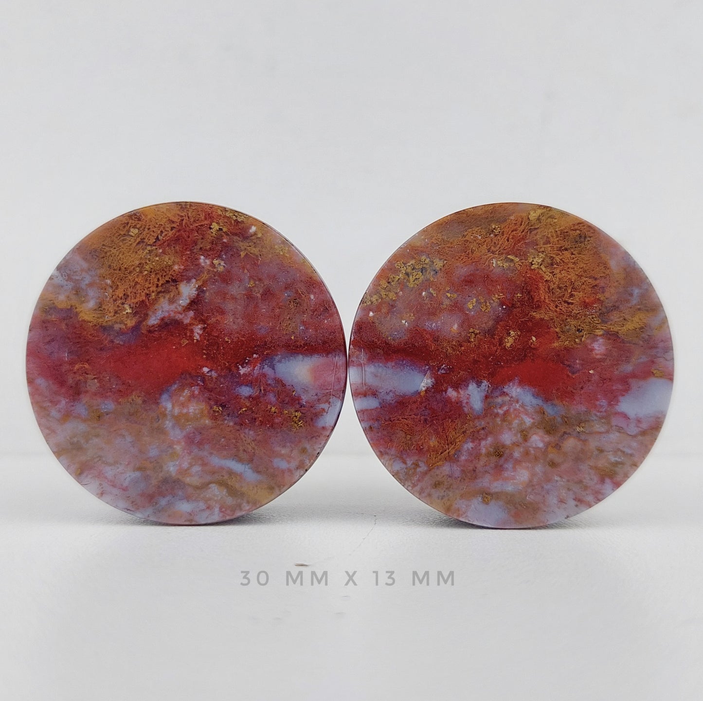 1 3/16” / 30mm Red Moss Agate