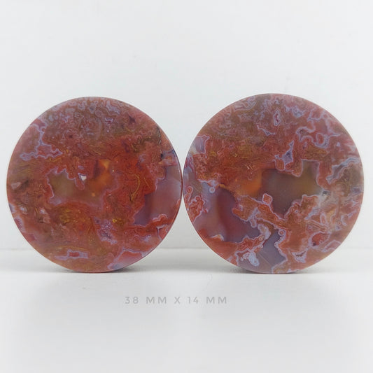 1 1/2” / 38mm Red Moss Agate