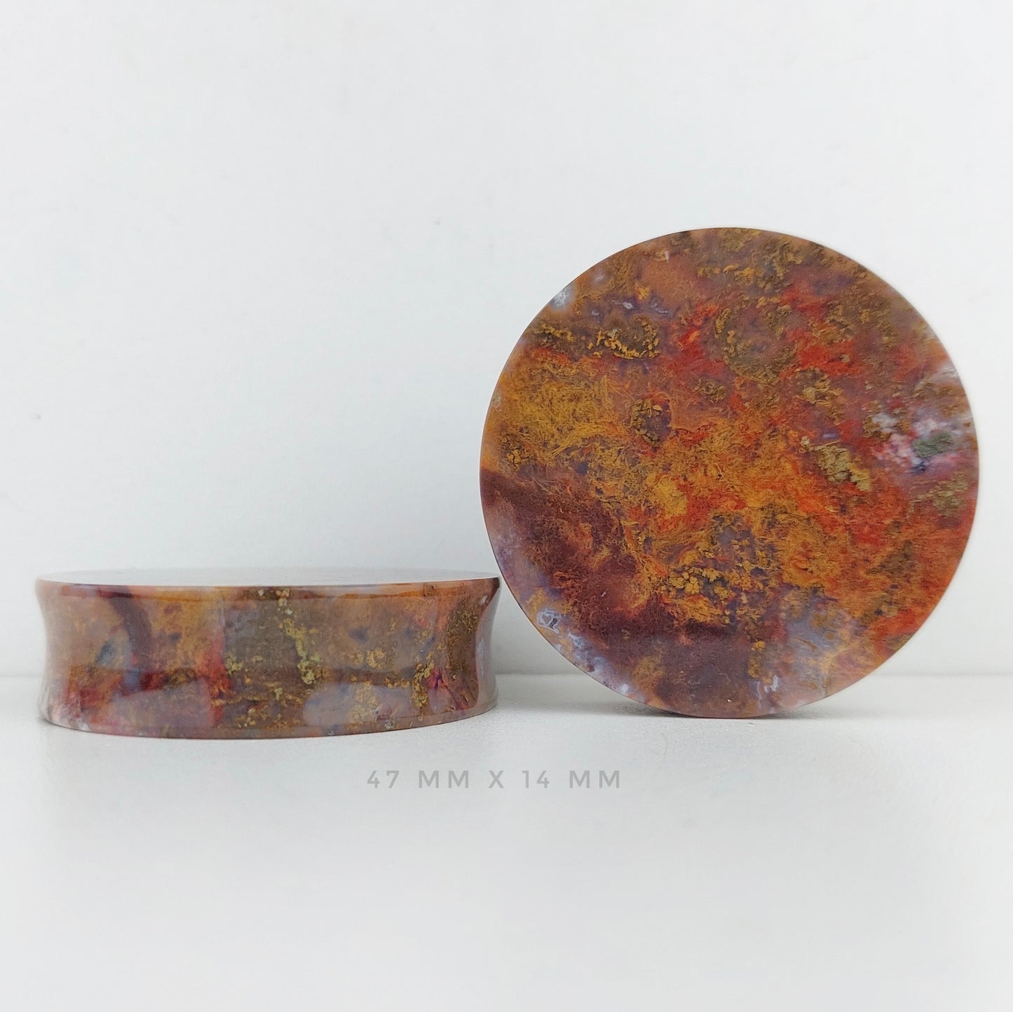 1 7/8” / 47mm Red Moss Agate