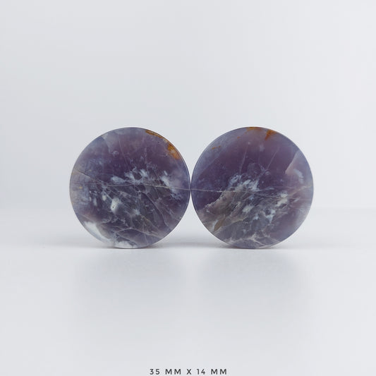 1 3/8” / 35mm Purple Chalcedony