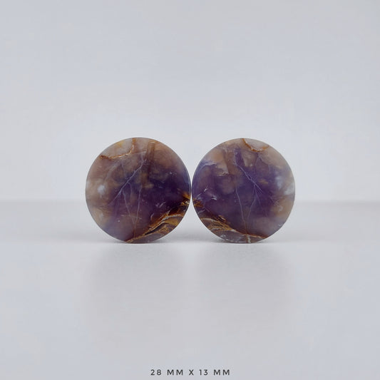 1 1/8” / 28mm Purple Chalcedony