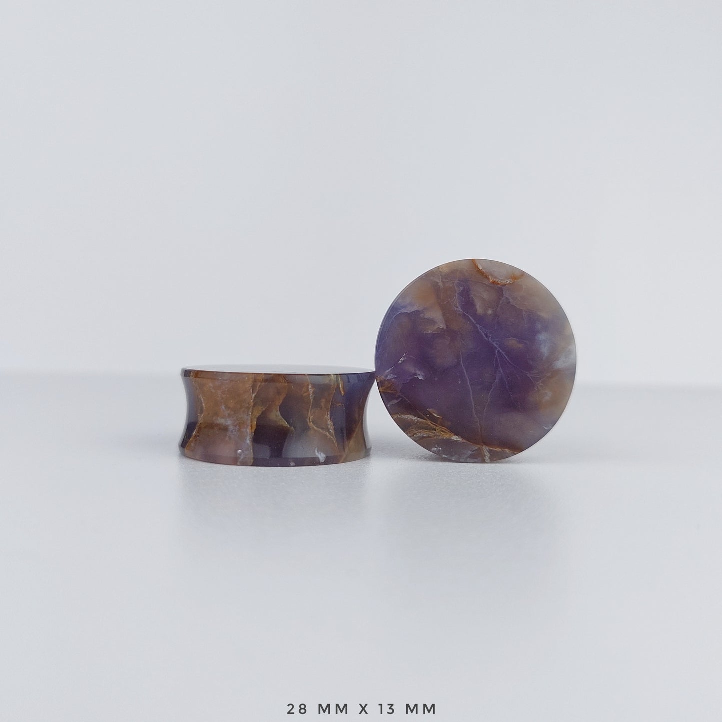 1 1/8” / 28mm Purple Chalcedony