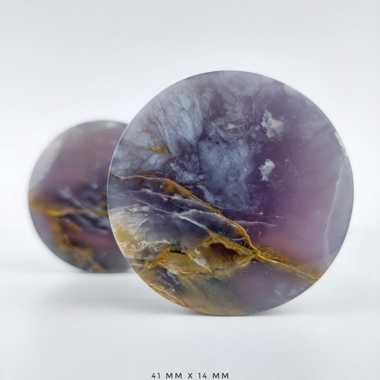 1 5/8” / 41mm Purple Chalcedony