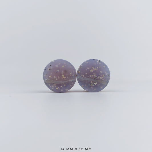9/16” / 14mm Purple Polka Dot Chalcedony