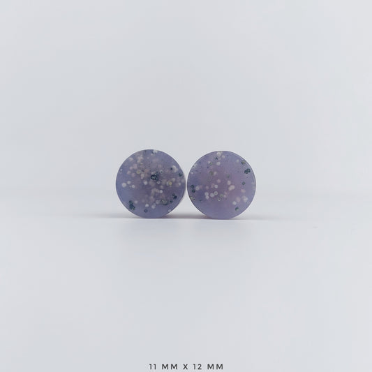 7/16” / 11mm Purple Polka Dot Chalcedony