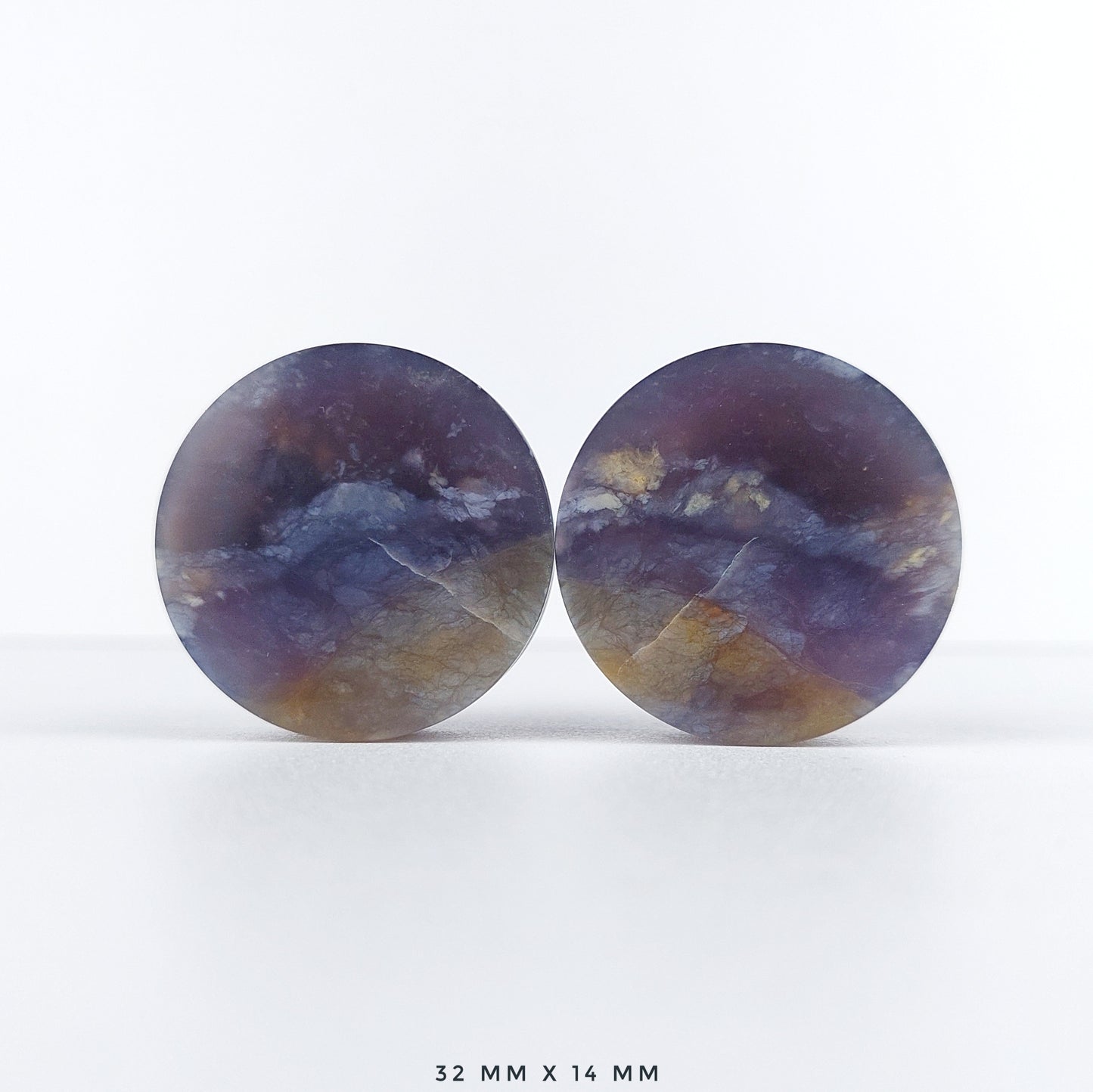 1 1/4” / 32mm Purple Chalcedony