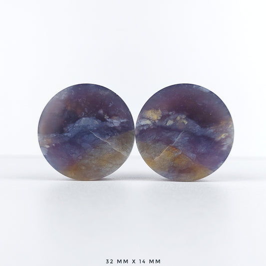 1 1/4” / 32mm Purple Chalcedony