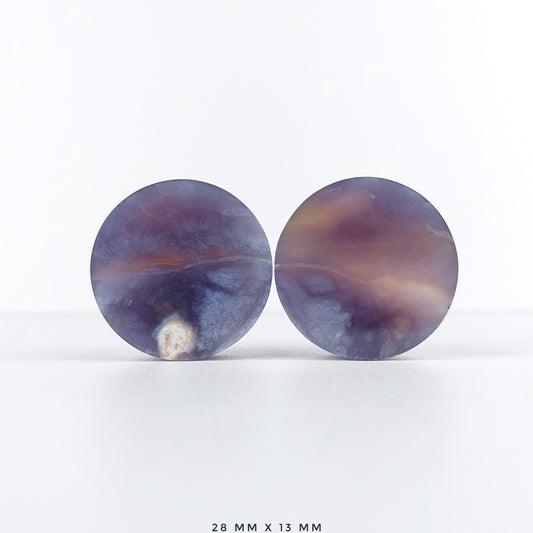 1 1/8” / 28mm Purple Chalcedony