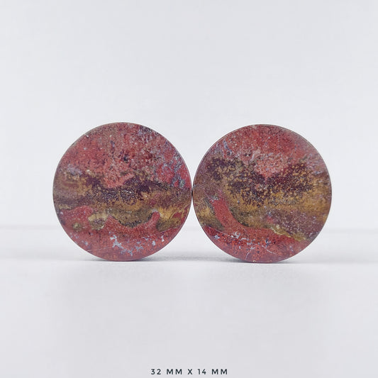 1 1/4” / 32mm Red Moss Agate