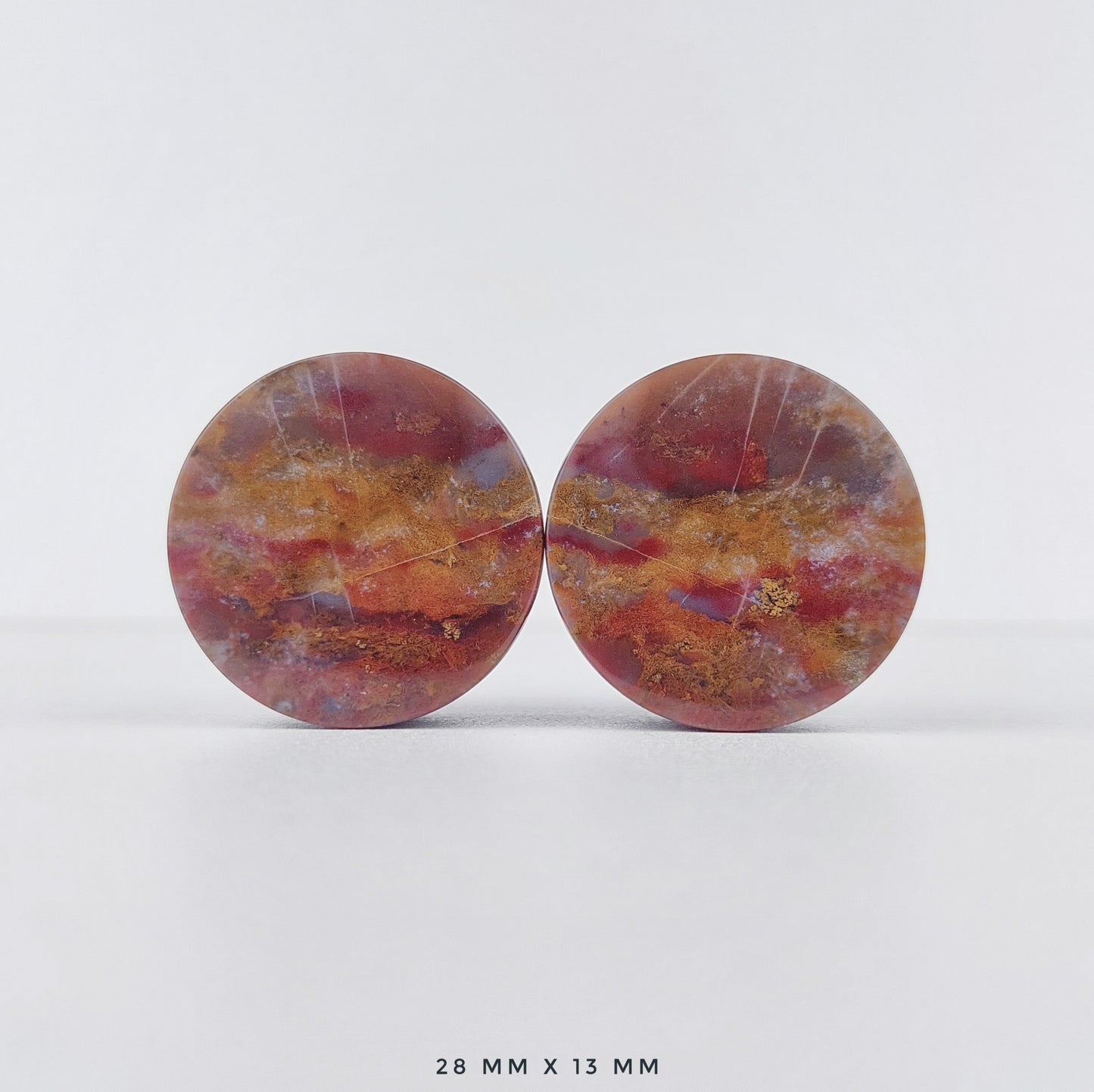 1 1/8” / 28mm Red Moss Agate
