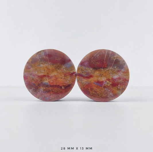 1 1/8” / 28mm Red Moss Agate