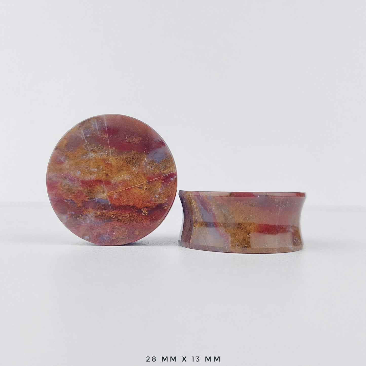 1 1/8” / 28mm Red Moss Agate