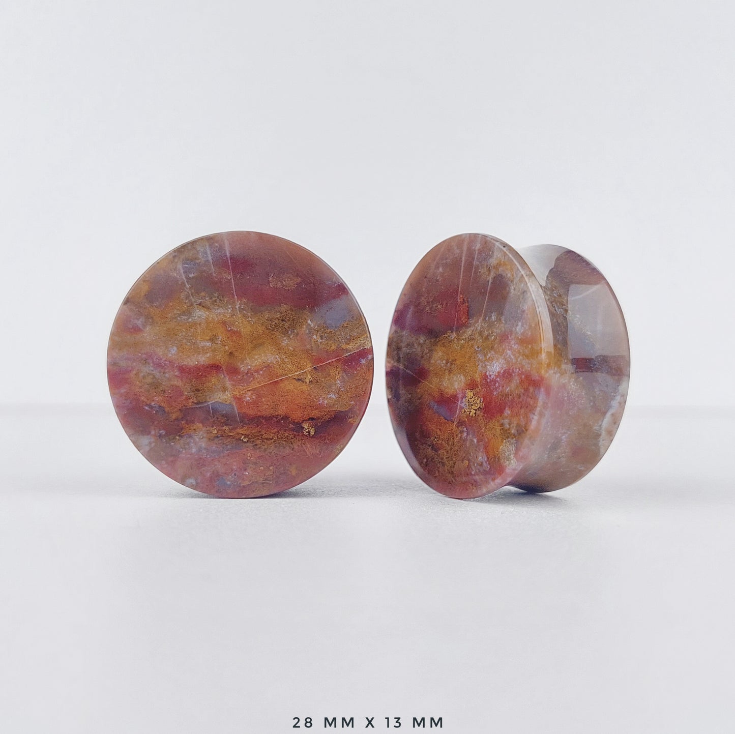 1 1/8” / 28mm Red Moss Agate