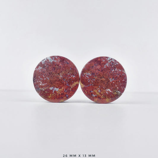 Large 1” / 26mm Red Moss Agate