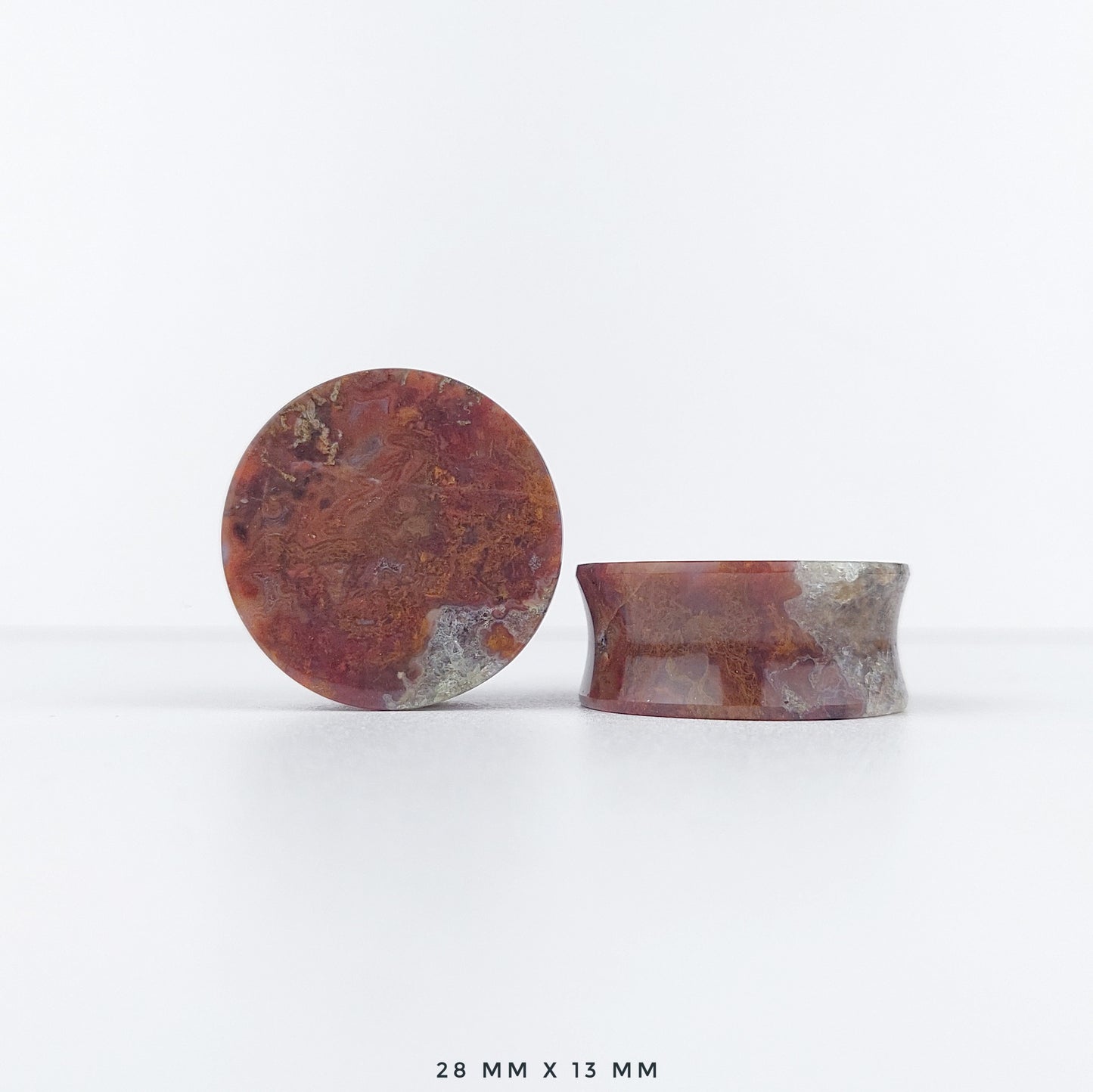 1 1/8” / 28mm Red Moss Agate