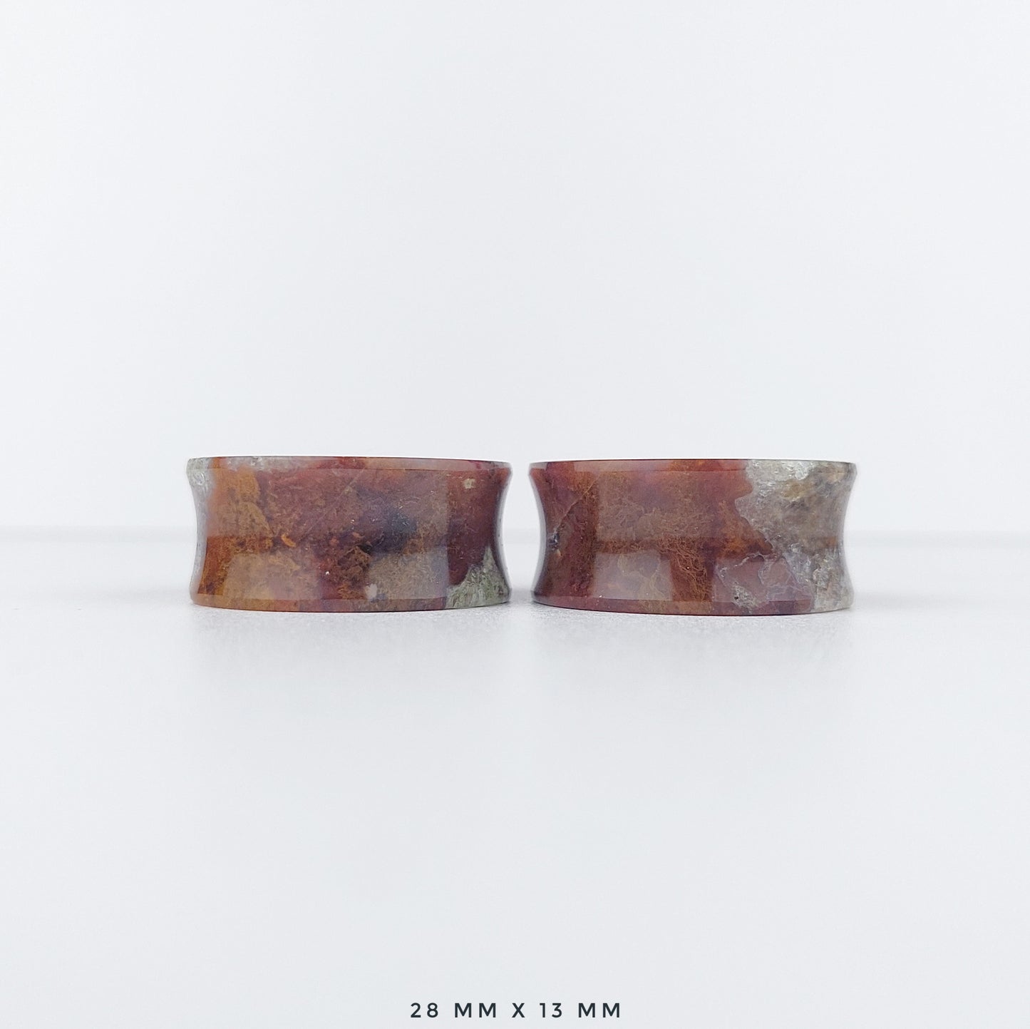 1 1/8” / 28mm Red Moss Agate