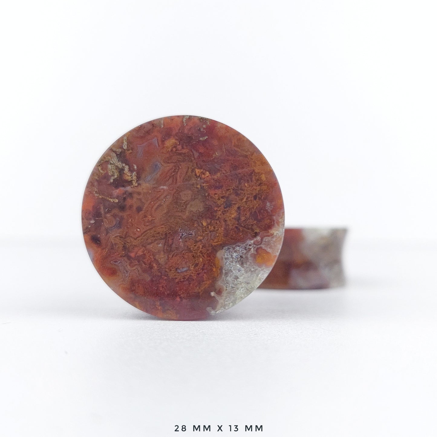 1 1/8” / 28mm Red Moss Agate