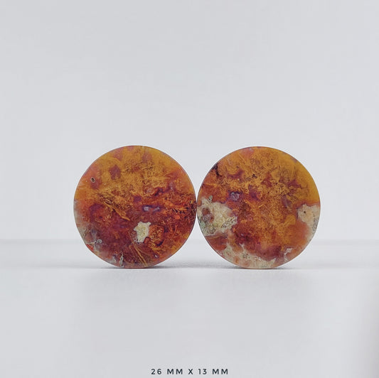 Large 1” / 26mm Red Moss Agate