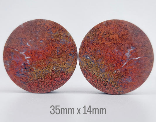 1 3/8” / 35mm Red Moss Agate