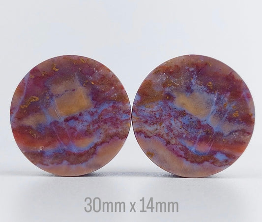 1 3/16” / 30mm Red Moss Agate